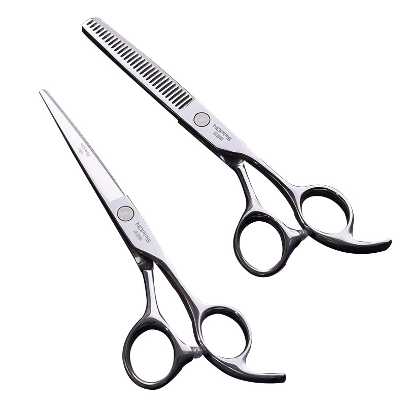 

6 Inch Professional Hairdressing Scissors Black And Silver Hair Stylist Flat Scissors And Cutting Thinning Styling Tool Hair