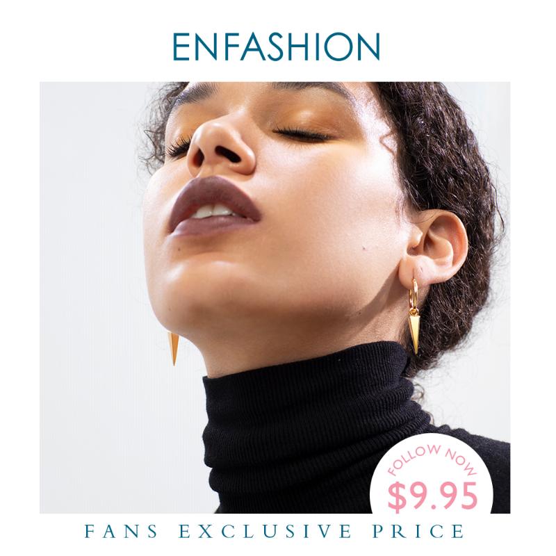 

ENFASHION Pyramid Spike Drop Earrings For Women Gold Color Geometric Earings Stainless Steel Fashion Jewelry Kolczyki E201154