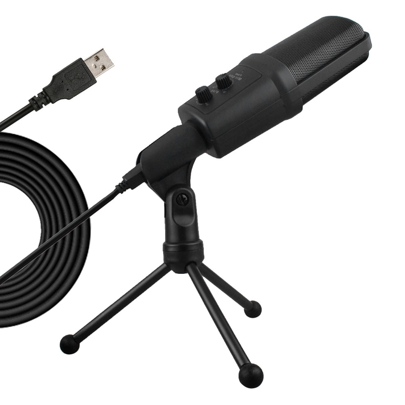 

USB Computer Handheld Microphone Gaming Condenser Microphone Desktop Live with Stand