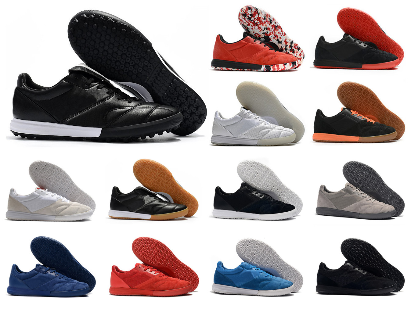 

Mens Classics Tiempo Legend Premier II Sala TF IC soccer football shoes Turf Indoor boots cleats Retro Size 6.5-11, 13 premier ii sala ic