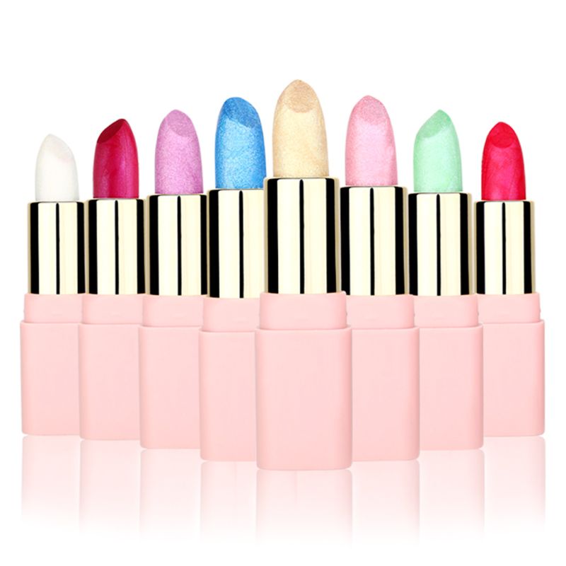 

Fashion Matte Shiny Pearlescent Lipstick Make-up Long-lasting Moisturizing Shimmer Lip Gloss Beauty Cosmetic, 08