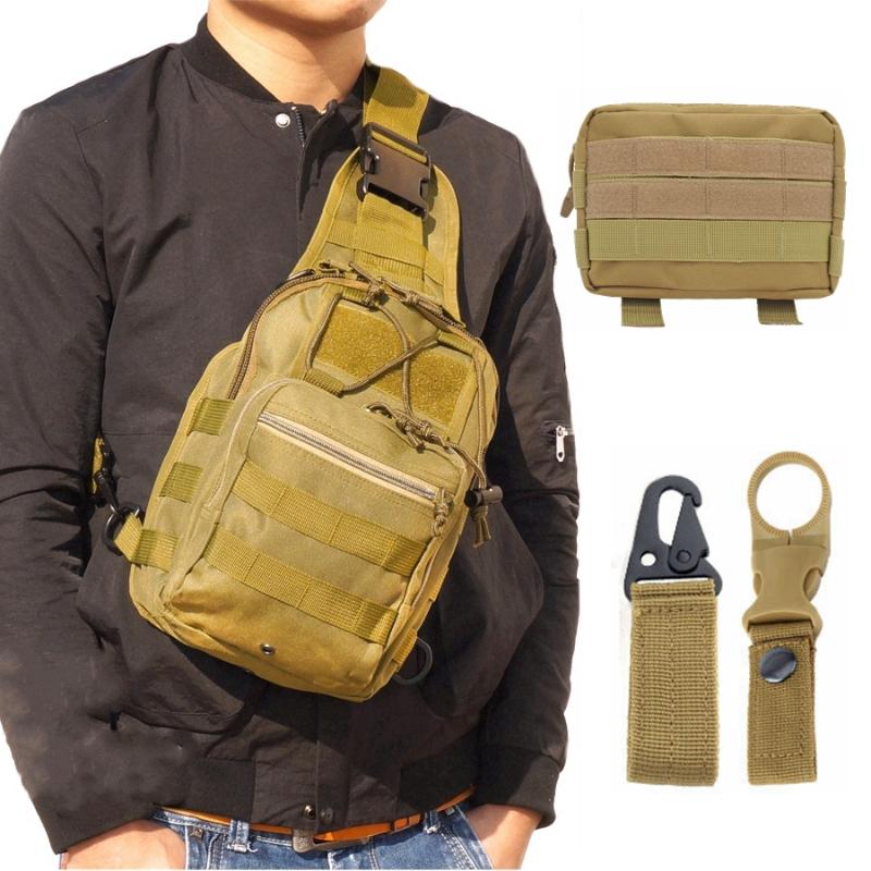 

Tactical Shoulder Bag Army Molle Pack Nylon Camouflage Utility Travel Hiking Hunting Camping Crossbody Sling Backpack, Desert digital