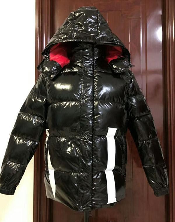 

New Men Casual Down Jacket Down Coats Mens Outdoor Warm Feather Winter Coat outwear jackets Men's winter clothing, Black shiny