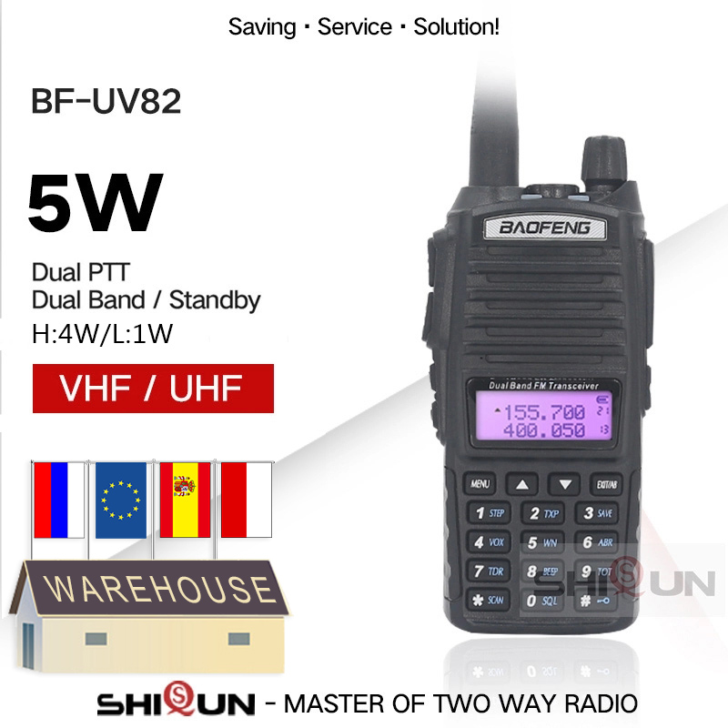 

Origina BaoFeng UV-82 5W Baofeng UV 82 Walkie Talkie Dual Band UHF VHF Dual PTwo Way Radio Long Range 5W Ham Radios BF-UV82