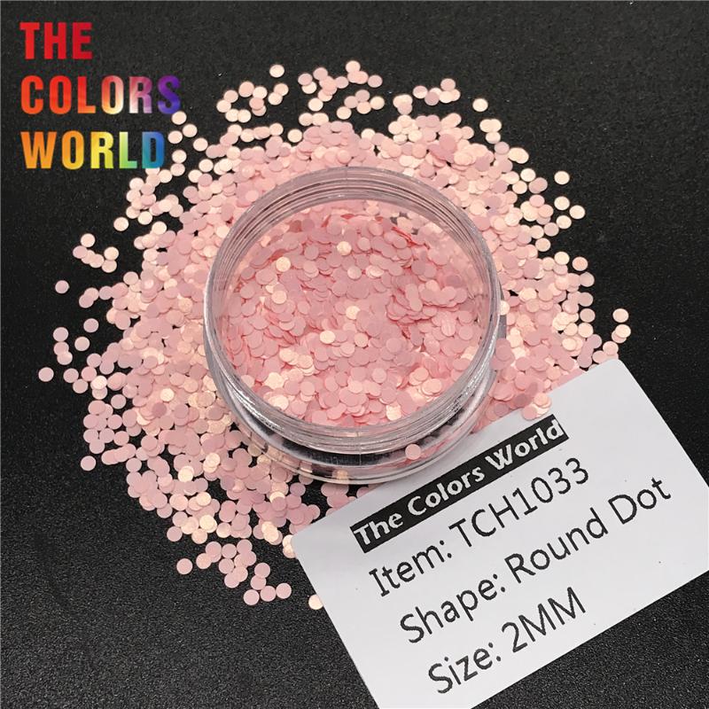 

TCT-226 Round Dot Shape Matte Color 2MM Solvent Resistant Nail Glitter Nail Art Decoration Face Glitter Polish Handwork DIY