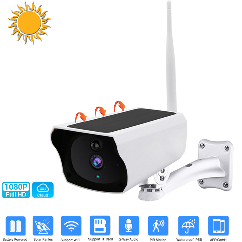 

WiFi Camera CCTV 1080P Outdoor Security Surveillance IP Cameras with Charging Battery IR Motion Detection Waterproof