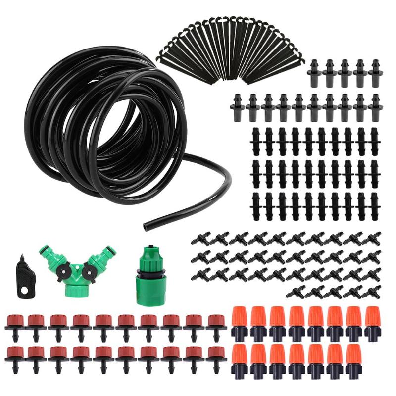 

30m Automatic Micro Drip Irrigation System Garden Irrigation Spray Self Watering Kits for Potted Lawn Garden Greenhouse Tools, As pic