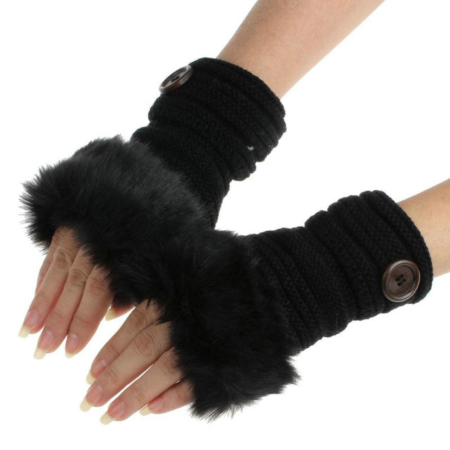

Best Selling New Fashion Women Gloves Girl Warm Winter Wrist Fingerless Casual Wild Gloves Mittens Guantes #xm4