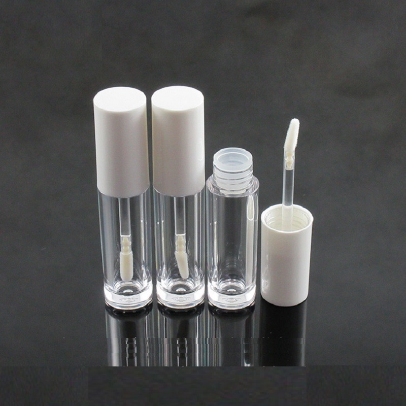

5 ML Empty Lip Gloss Tubes Clear White Round Empty Cosmetic Container Lipgloss Container Lip Gloss Tubes with Wand 10pcs 30pcs