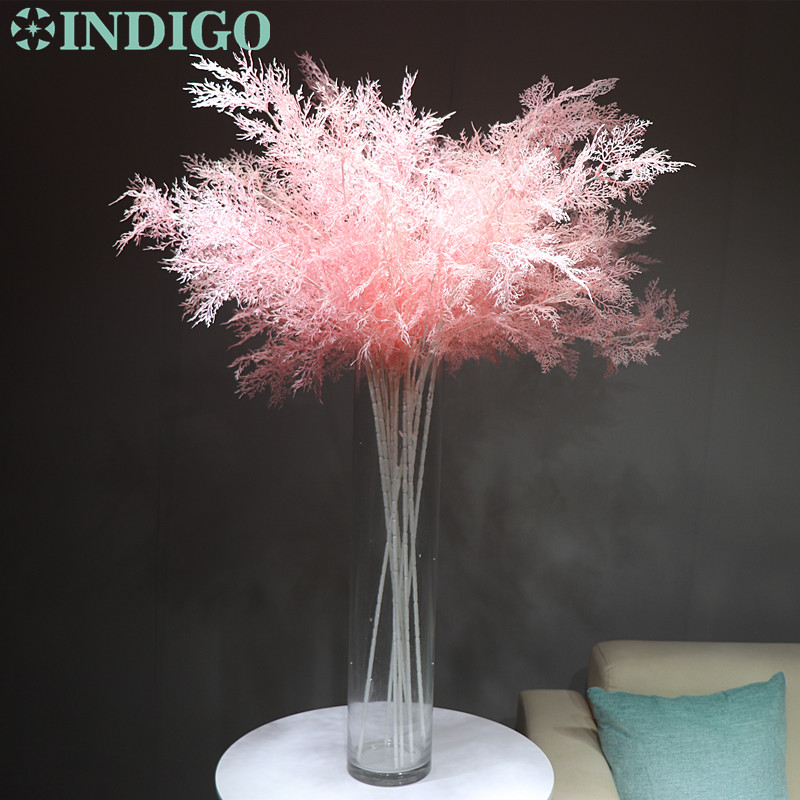 

INDIGO-Wholesale 50pcs Pink Misty Pine Large Size 100cm Hydrangea Flower Wedding Flower Event Party Table Free Shipping, 50 piece 100cm