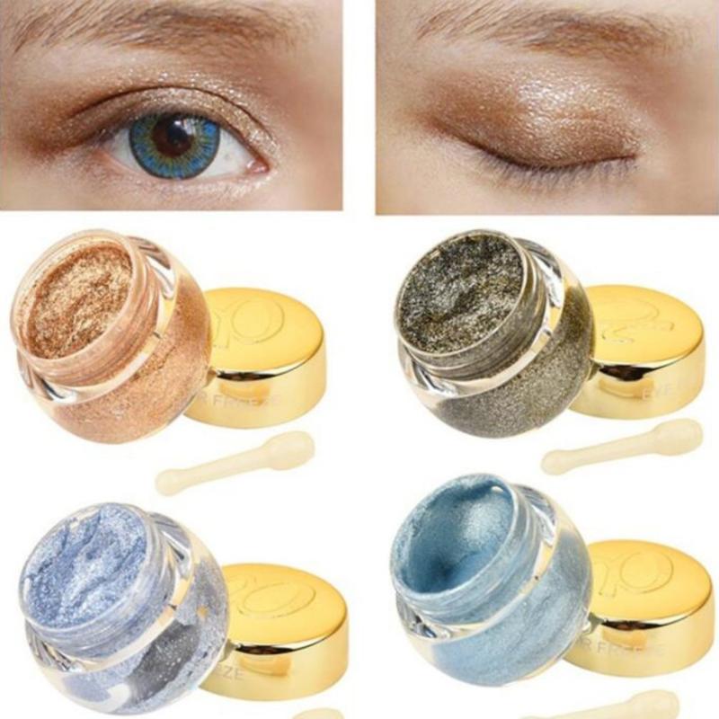 

Diamond Eyeshadow Cream Glitter Eye Liner Gel Waterproof Long Lasting Eye Shadow Pigment Shimmer Glow Cosmetics Makeup Tool, Black