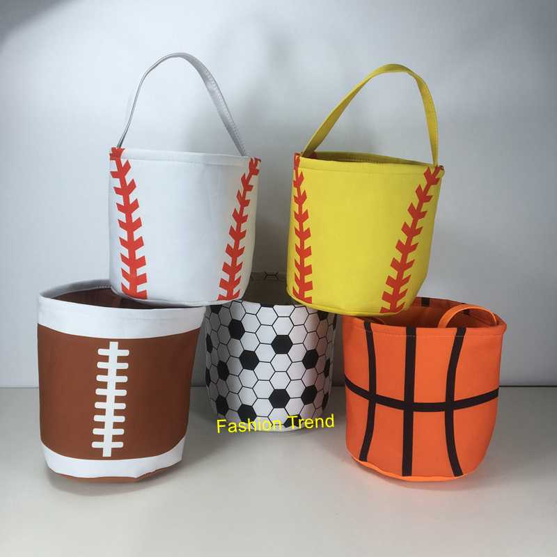 

20pcs/lot hot selling sublimation sport easter basket baseball softball soccer football basketball easter bucket