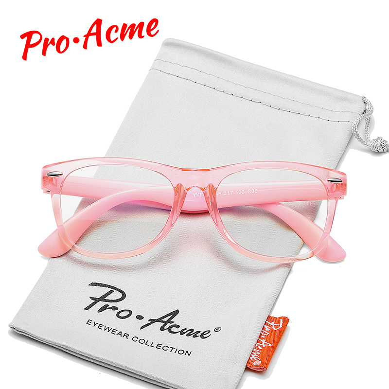 

Pro Acme Jelly Color Anti Blue Light Blocking Glasses Kids Flexible Computer Gaming Eyeglasses for Boys Girls Age 3-12 PC1604A