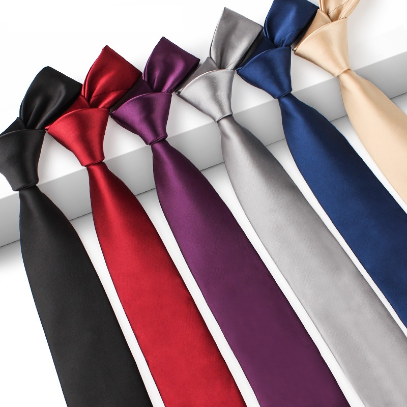 

High Quality 2020 New Designers Brands Fashion Business Casual 7cm Slim Ties for Men Necktie Solid Color Wedding with Gift Box