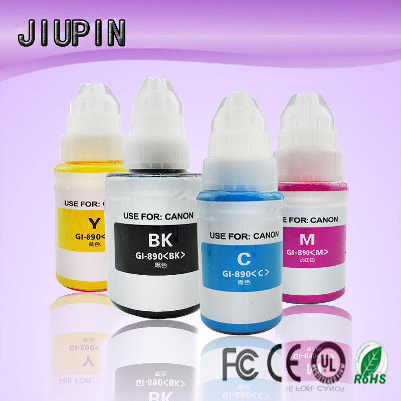 

JIUPIN 4 Colors GI490 GI-490 Dye Ink Refill Ink Kit Compatible For Canon Pixma G1400 G2400 G3400 G1000 G2000 G3000 Printer GI 49