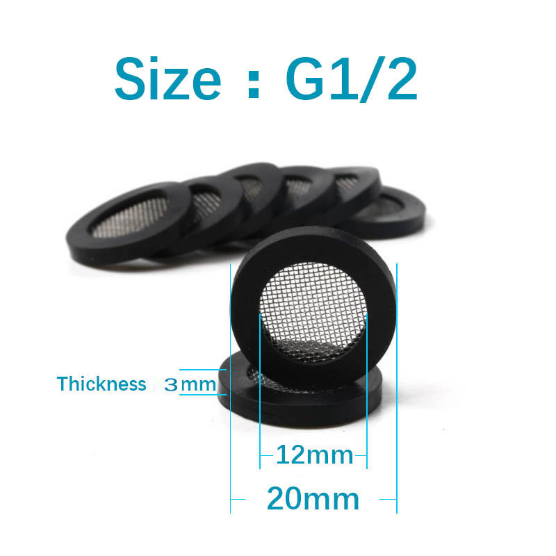 

WASOURLF 100 pcs G1/2 G3/4 DN15 DN20 Shower Head Mesh Shower Rubber Gasket 304 Stainless Steel Filter for Bathroom Wholesale