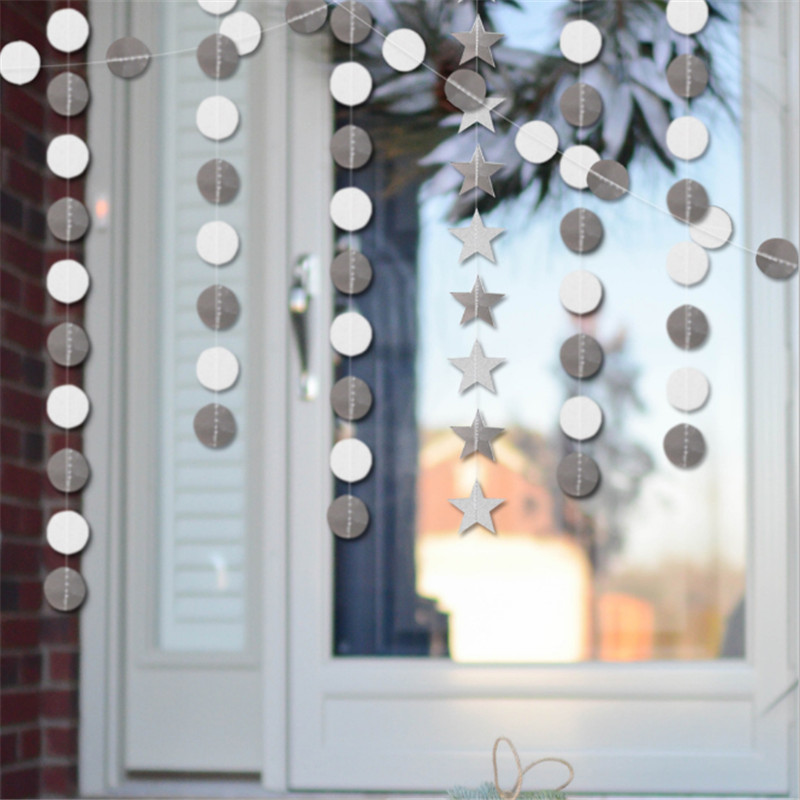 

Twinkle Round Paper Garland Merry Christmas Decorations for Home New Year 2021 Noel Christmas Ornaments Wedding Party Decor