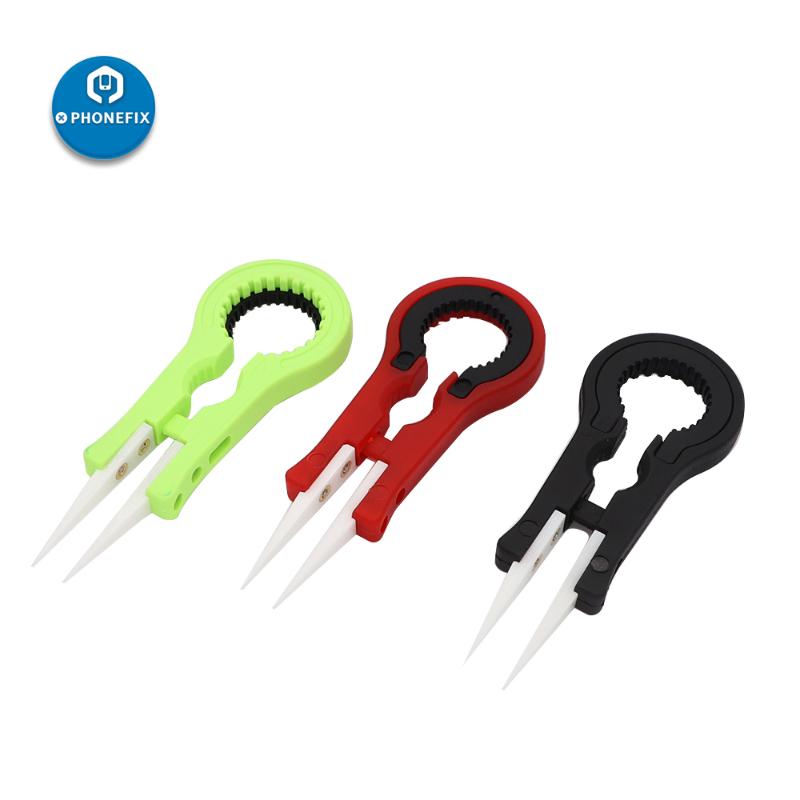

PHONEFIX Ceramic Tweezers Fine Pointed Tips with Heat Resistance Electronic Cigarette Vape Atomizer DIY Repair Hand Tool
