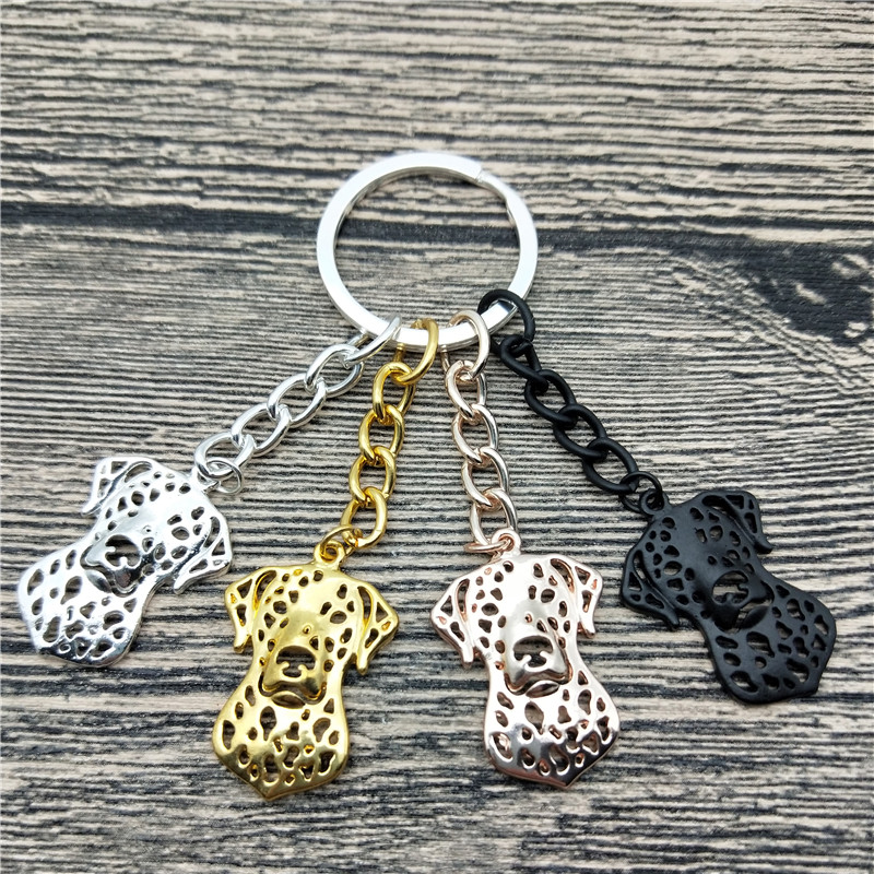 

New Dalmatian Key Chains Fashion Pet Dog Jewellery Trendy Dalmatian Car Keychain Bag Keyring For Women Men