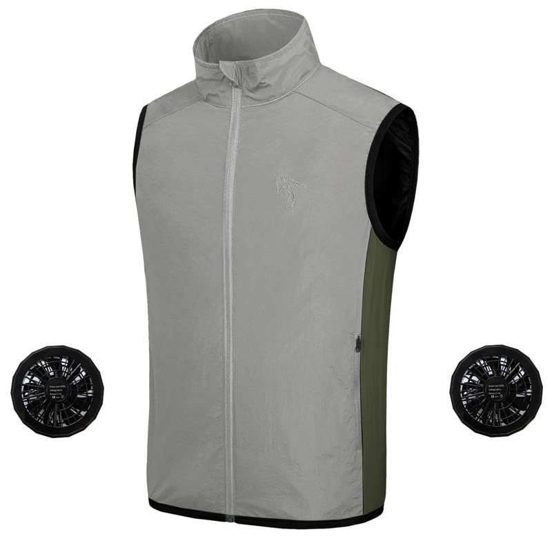 

Summer Cooling Waterproof Men Women Hiking Vest USB Fan Cooling Hunting Fishing Cycling Vest Air Conditioning Work Outdoors, Fan and usb cable