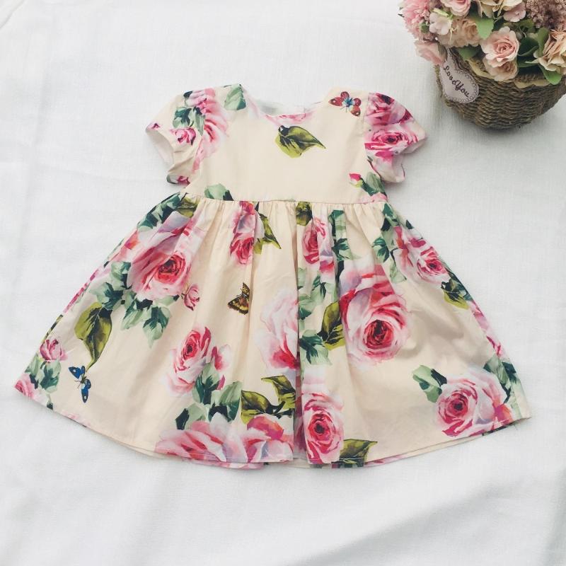 

kids girl flower dress summer baby frocks party school dress for girl princess dresses for girl's clothing wedding, Pink