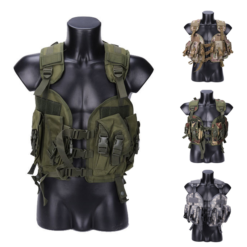 

97 Seal Tactical Molle Vest Outdoor Men Hunting Vest Equipment Paintball Body Armor 5 Colors, Black
