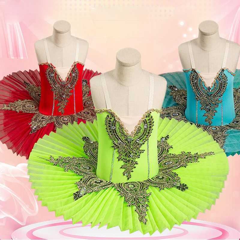 

Kids Professional Ballet dress clothing Child Kids Girls Pancake Tutu dress Ballet Costume Women Ballerina Party Girls, Blue