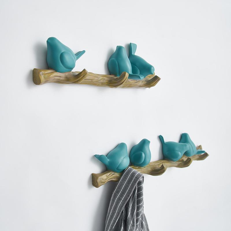 

Resin Birdie Nordic hanger key holder wall coat rack hangers clothes hangers hanger for keys Hooks decorative clothes