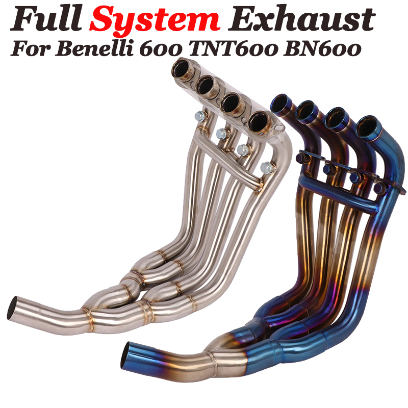 

For Benelli 600 TNT600 BN600 Motorcycle Full Exhaust System Muffler Tube Front Link Pipe Middle Link Escape Moto Muffler