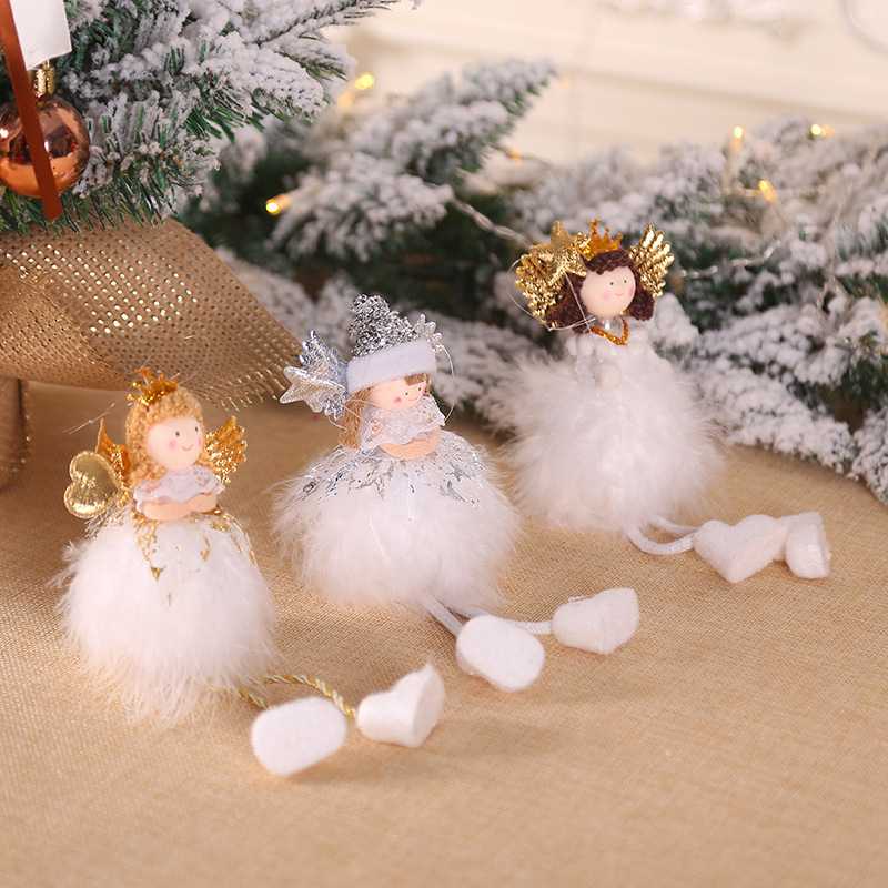 

1Pcs Lovely Angel Girl Doll Christmas Ornaments Pendants Gift Xmas New Year Party Decor Supplies Home Window Decoration 62813