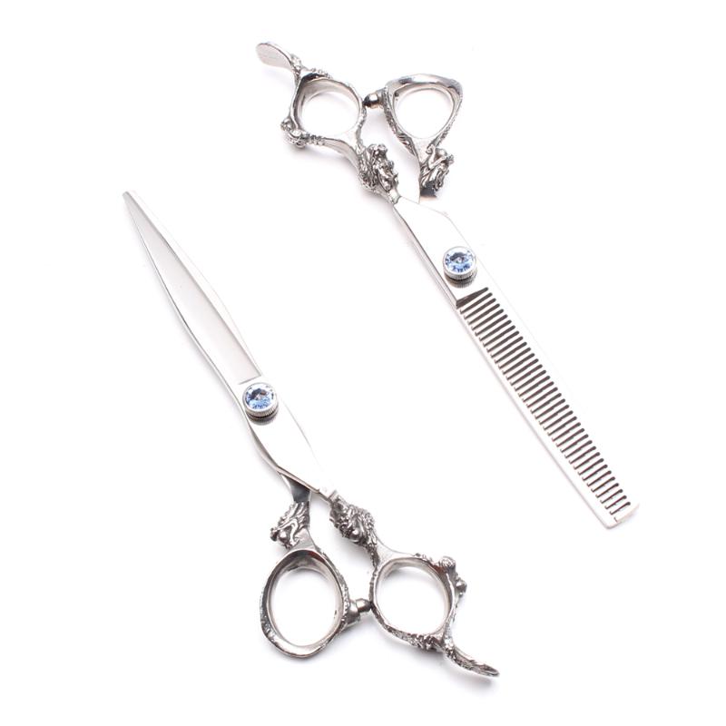 

7" 440C Engrave Logo Salon Hair Scissors Cutting Shears Thinning Scissors Barber Shears Professional Hairdressing C9108