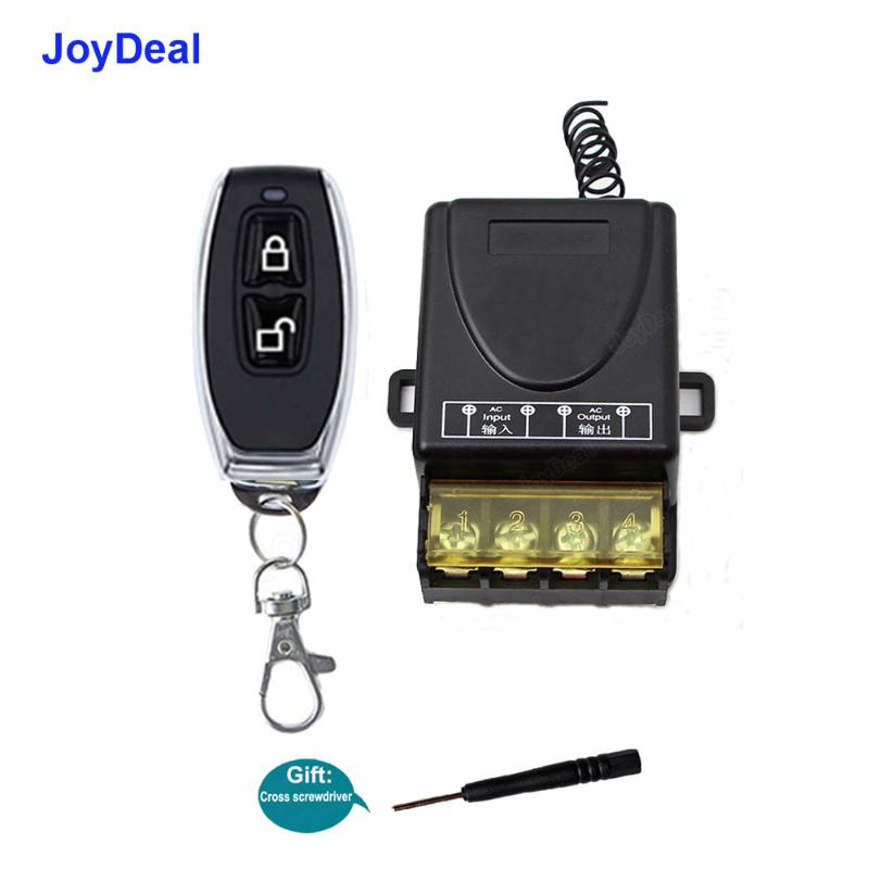 

JoyDeal 433mhz Wireless RF Remote Control Switch 220v AC 30A Relay High Power Load Receiver On/Off Transmitter Water Pump Switch