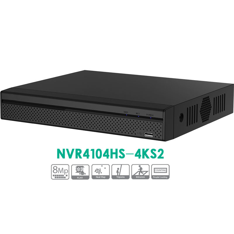 

4CH 8MP 4K&H.265 No PoE Ports Lite Network Video Recorder Full HD 1080P Recorder With 1SATA NVR4104HS-4KS2