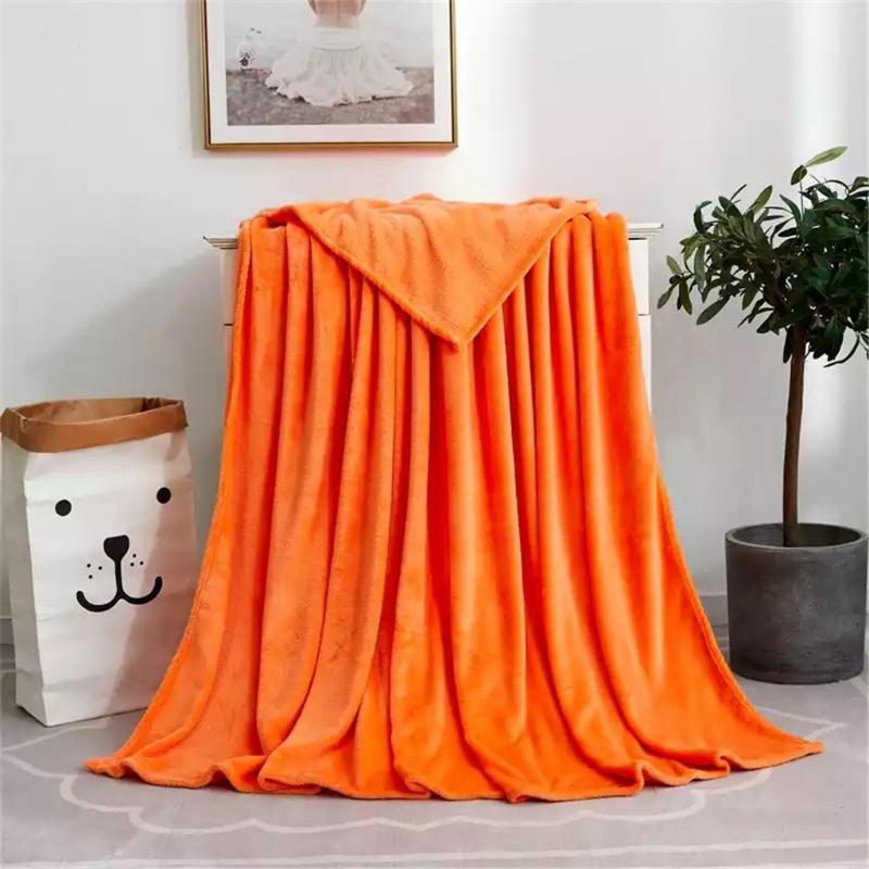 

50x70 CM Bed Blanket Soft Warm Bedding Sheet Elegant Solid Fleece Flannel Bedspread Sofa Air Couch Condition Throw Blanket#J7