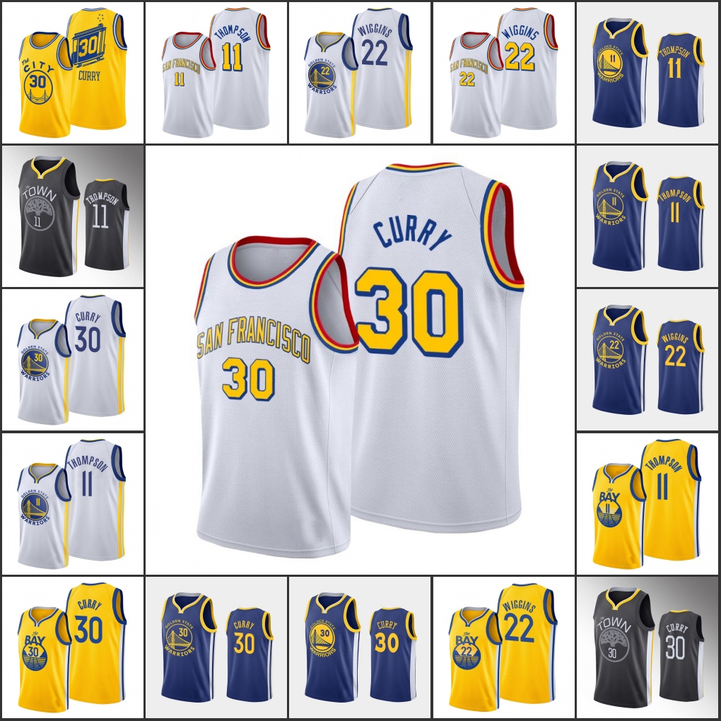 

Golden State Warriors Men Klay Thompson Andrew Wiggins Stephen Curry NBA Icon Basketball Jersey, Black