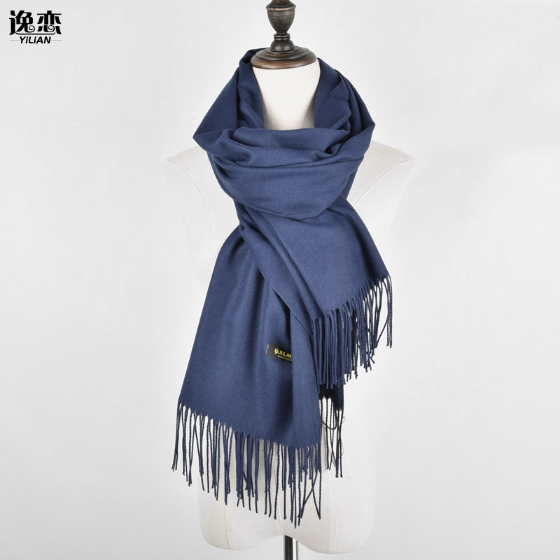 

YI LIAN New Fashion Lady Scarves Cashmere Solid Tassel Comfortable And Elegant Lengthened Neckerchief 4Color XP004
