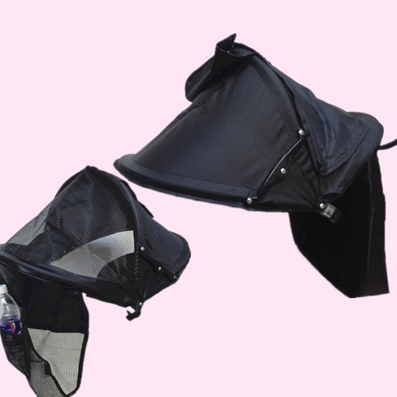 

Oxford Canopy Accessories Stroller Sunshades Front Hatching Baby Blackout Blind Cover Sightseeing With Bag Foldable Windproof