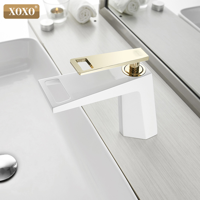 

XOXO Basin Faucet Black Waterfall Bathroom Faucet Cold And Hot Single handle Bathroom Mixer Water Tap 80015A