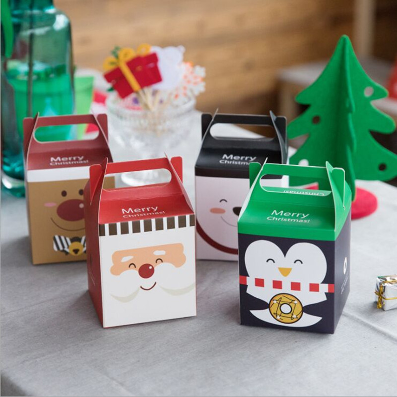 

New Christmas new apple snake fruit box storage box Christmas gift 10x9x9cm 10pcs four style animals party favors