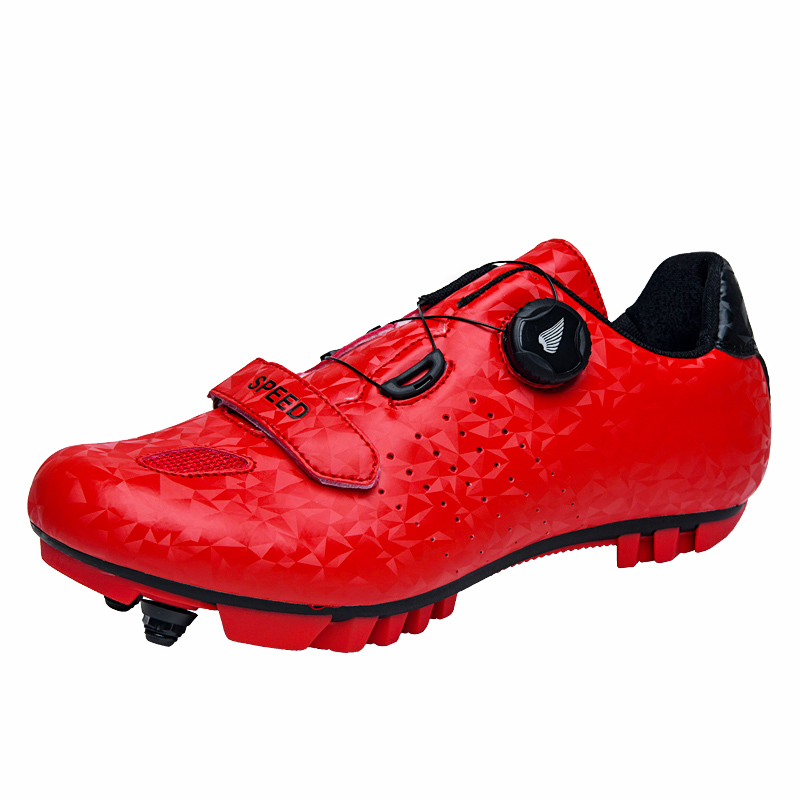 

Sidebike Mtb Shoes Men Mountain Bike Shoes Cycling Bicycle Sneakers Professional Self-locking Breathable Sport 630g/pai, Black red