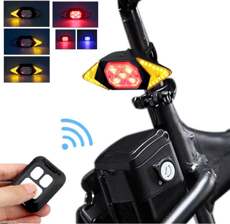 

Cycling Taillight LED Bicycle Indicator Bike Rear Tail Turn Signal Wireless Remote USB Charge Rainproof Safety Warning Lamp Bicycle Light X5