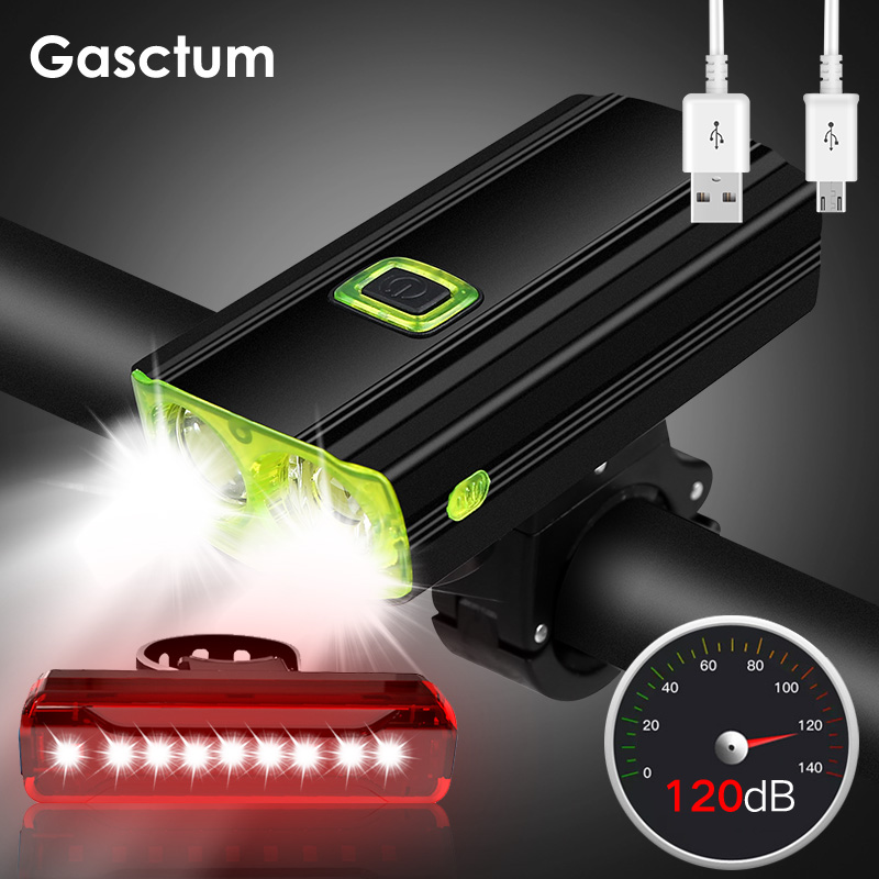 

Bike Lights Powerful 4000mAh Bicycle Light USB Rechargeable With Horn Headlight LED Taillight Cycling Lamp Accessories