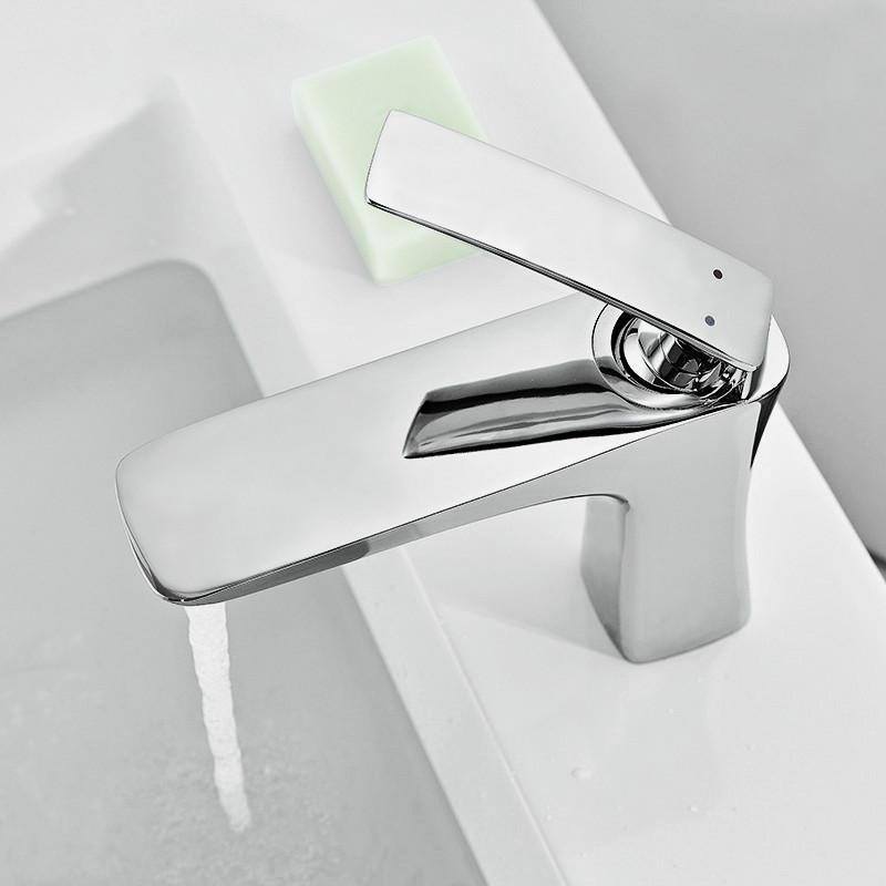 

Mixer Tap Basin Faucet White MaBlack Chrome Taps Deck Mount Home Bath Sink Cold and Hot Water Mixer For Bathroom