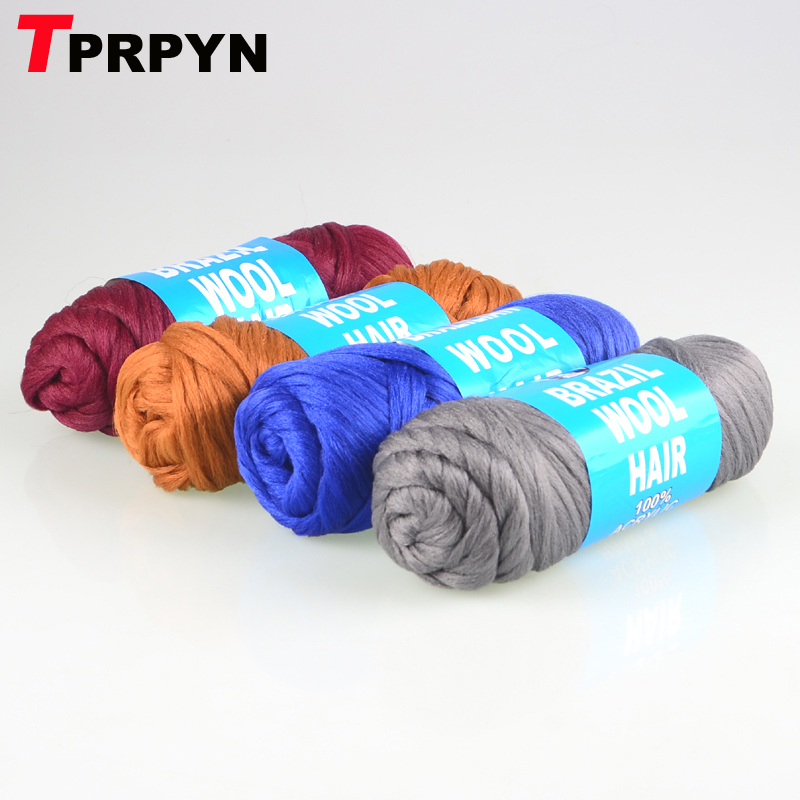 

5Pcs/lot 100% Acrylic Brazil Brazilian wool hair yarn Desire for hair yarn African Wig Hair Yarn Hand Knitting Braid Dreadlocks 200924, Red