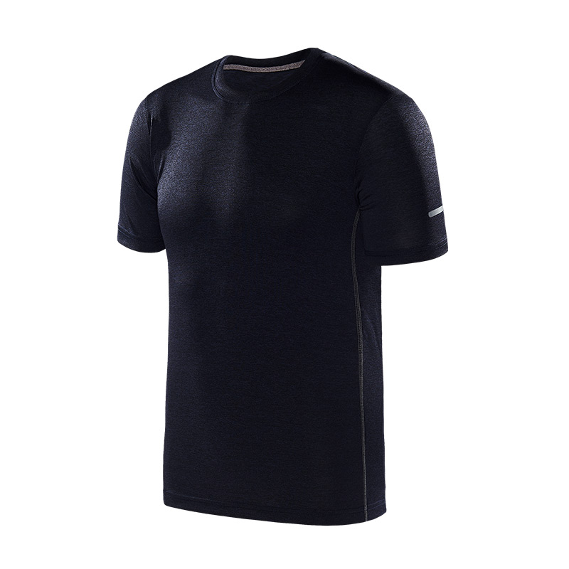 

Sports Shirt Men's Summer Short-sleeved T-shirt Men's Quick-drying Clothes Running Loose Casual Sportswear Large Size, Black