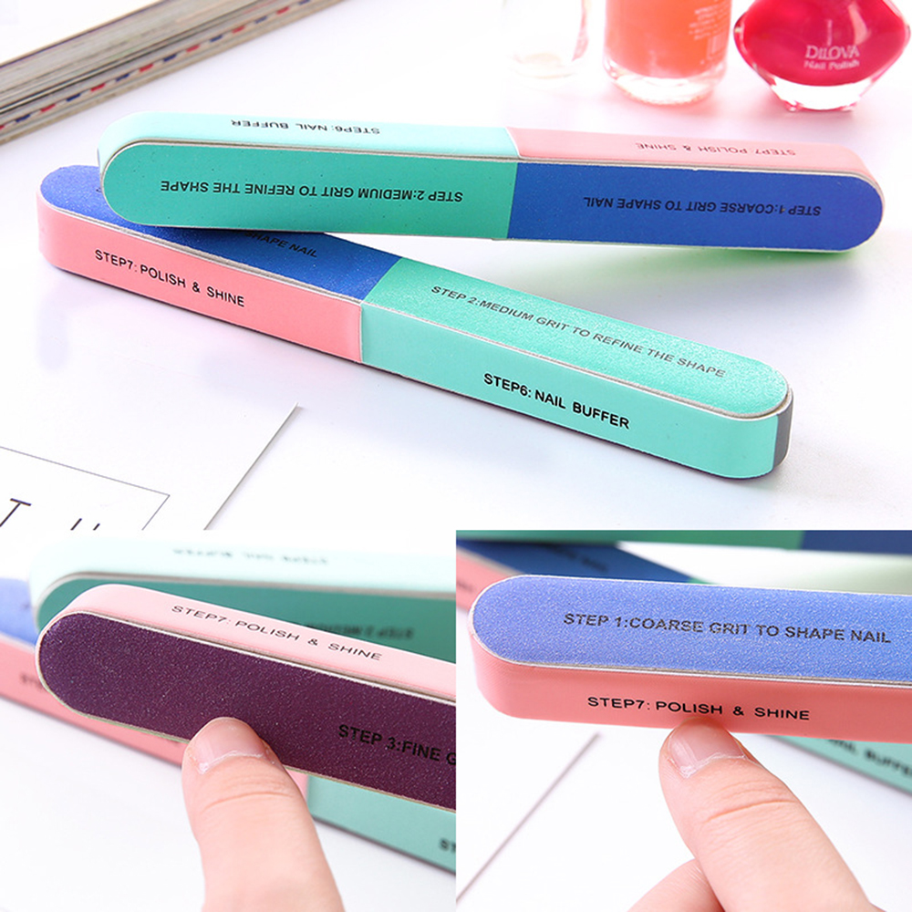 

Nail Art DIY Colorful Frosted Six-sided Matte Strip Nail Gel File Creative Nail Tips Polishing Accessories Polisher Tool