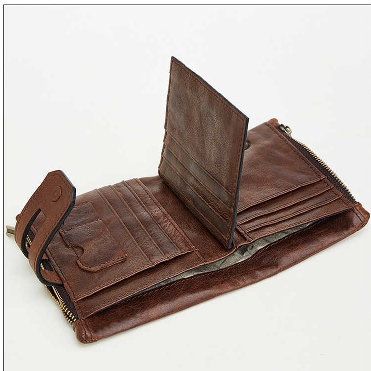 

New Brand high end Leather Men's Card Wallet Cowhide Leather Men Wallet Short Coin Purse little Vintage Wallets Brand High Quality Designer, 2059red