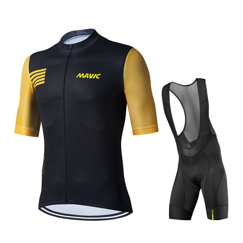 

Mavic Team Summer Short Sleeve Cycling Clothing Men Cycling Set Bike Clothing Breathable Anti-UV Bicycle Wear Gobikeful Jersey C0123, Pants 17