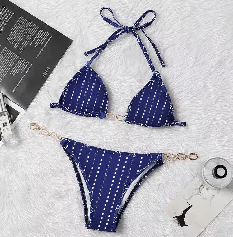

2021 Women'S Sexy Swimsuit Fashion Letter Marks Backless Low Waist Swimsuit Wear Girl Beach Brazil Bikini, White;black