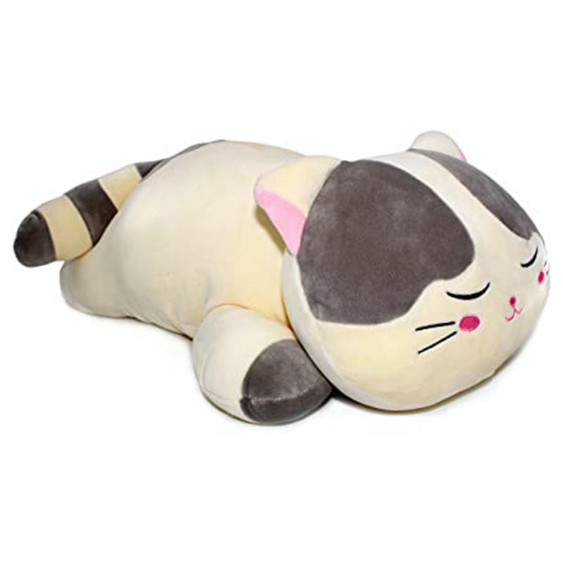 

Cute Pillow Sleeping Cat Shape Hugging Pillow Stuffed Animals Plush Soft Toy Xmas Gift For Kids XH8Z